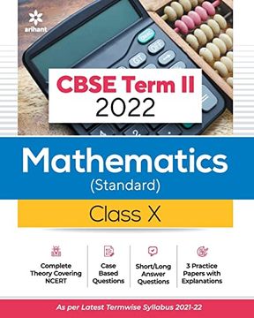 portada Arihant Cbse Mathematics (Standard) Term 2 Class 10 for 2022 Exam (Cover Theory and Mcqs) (en Inglés)
