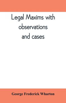 portada Legal maxims with observations and cases (en Inglés)