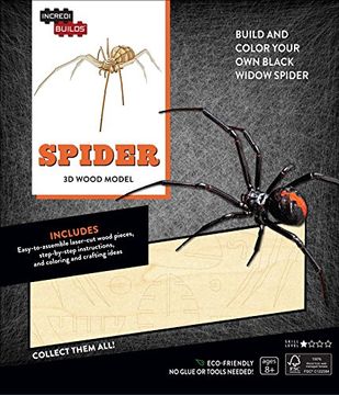 portada Incredibuilds. Spider 3d Wood Model (in English)