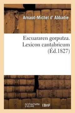 portada Escuararen Gorputza. Lexicon Cantabricum (en Francés)