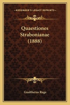 portada Quaestiones Strabonianae (1888) (en Latin)