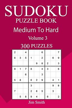 portada 300 Medium to Hard Sudoku Puzzle Book (en Inglés)