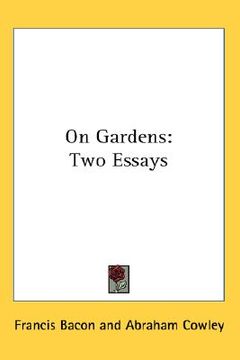 portada on gardens: two essays (in English)