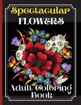 portada Flowers Coloring Book: Coloring Book Featuring Beautiful Flower Desings, Patterns and A Variety Of Flowers Designs