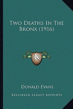 portada two deaths in the bronx (1916)