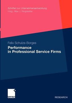 portada performance in professional service firms (en Inglés)