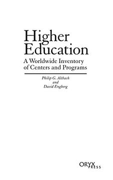 portada higher education: a worldwide inventory of centers and programs (en Inglés)