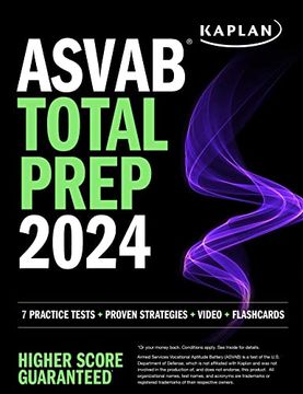 portada Asvab Total Prep 2024-2025: 7 Practice Tests + Proven Strategies + Video + Flashcards (Kaplan Test Prep) (en Inglés)