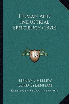 portada human and industrial efficiency (1920)