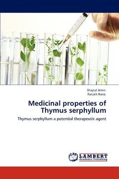 portada medicinal properties of thymus serphyllum (en Inglés)