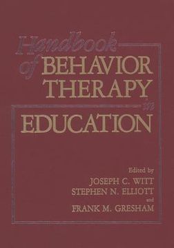 portada Handbook of Behavior Therapy in Education (en Inglés)