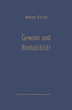 portada Gewinn und Rentabilität (Die Betriebswirtschaft in Forschung und Praxis) (German Edition)