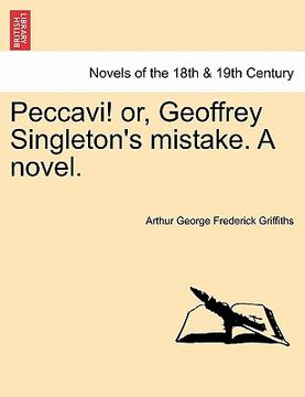 portada peccavi! or, geoffrey singleton's mistake. a novel. (in English)