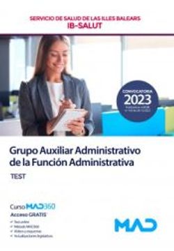 portada Grupo Auxiliar Administrativo de la Funcion Administrativa. Test: Servicio de Salud de las Illes Balears (ib Salut) (in Spanish)