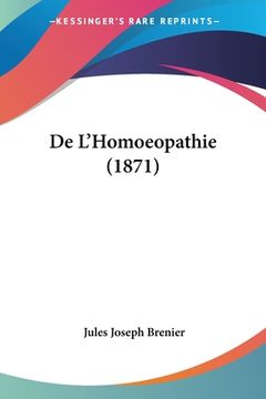 portada De L'Homoeopathie (1871) (in French)