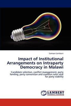 portada impact of institutional arrangements on intraparty democracy in malawi (en Inglés)