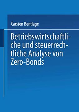 portada Betriebswirtschaftliche und Steuerrechtliche Analyse von Zero-Bonds (en Alemán)