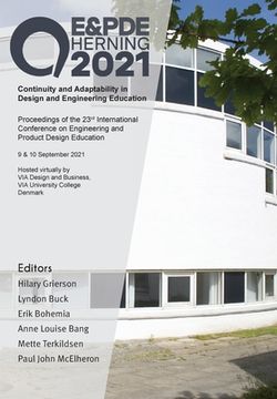portada Continuity and Adaptability in Design and Engineering Education: Proceedings of the 23rd International Conference on Engineering and Product Design Ed (in English)