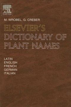 portada elsevier's dictionary of plant names: in latin, english, french, german and italian