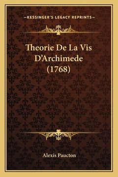 portada Theorie De La Vis D'Archimede (1768) (in French)