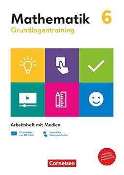 portada Grundlagentraining Mathematik - Mittlere Schulform - 6. Schuljahr: Arbeitsheft mit Medien (en Alemán)