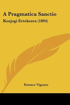 portada a pragmatica sanctio: kozjogi ertekezes (1894)