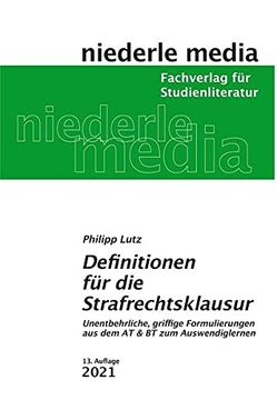 portada Defintionen für die Strafrechtsklausur: Unentbehrliche, Griffige Formulierungen aus dem at und bt zum Auswendiglernen (en Alemán)