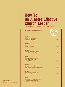 portada how to be a more effective church leader: a special edition for pastors and other church leaders