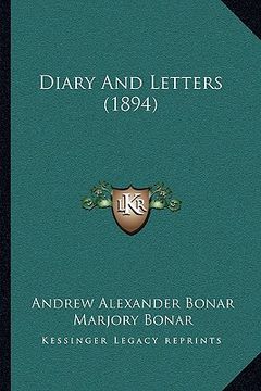 portada diary and letters (1894) (en Inglés)