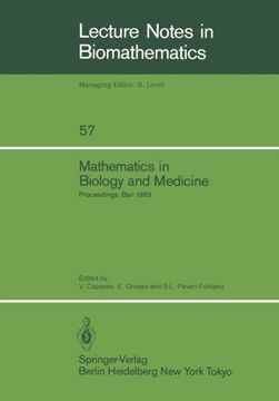 portada mathematics in biology and medicine: proceedings of an international conference held in bari, italy, july 18 22, 1983 (en Inglés)