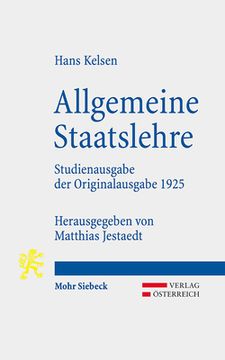 portada Allgemeine Staatslehre: Studienausgabe Der Originalausgabe 1925 (in German)