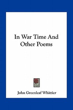 portada in war time and other poems (en Inglés)