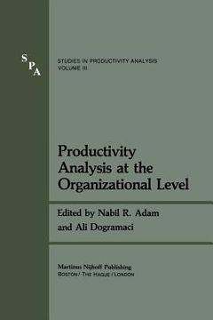 portada Productivity Analysis at the Organizational Level (en Inglés)