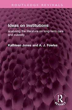 portada Ideas on Institutions (Routledge Revivals) (en Inglés)