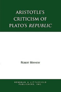 portada aristotle's criticism of plato's republic (en Inglés)