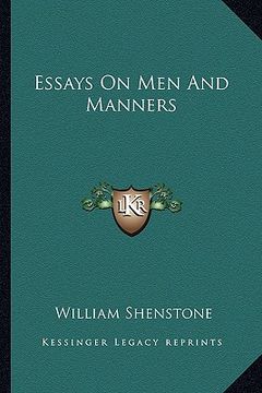 portada essays on men and manners (in English)