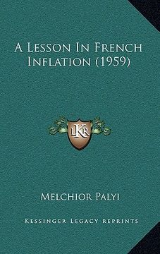 portada a lesson in french inflation (1959) (en Inglés)
