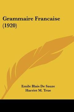 portada grammaire francaise (1920) (en Inglés)