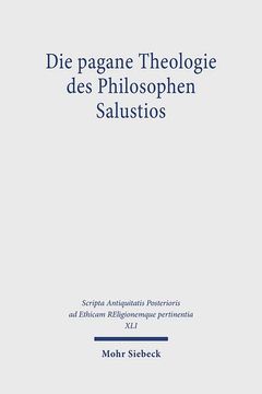 portada Die Pagane Theologie Des Philosophen Salustios (en Alemán)