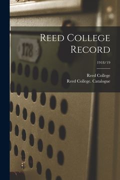 portada Reed College Record; 1918/19 (in English)
