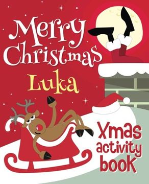 portada Merry Christmas Luka - Xmas Activity Book: (Personalized Children's Activity Book)