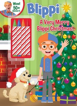 portada Blippi: A Very Merry Blippi Christmas (Coloring & Activity With Crayons) (en Inglés)