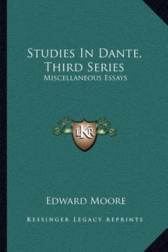 portada studies in dante, third series: miscellaneous essays