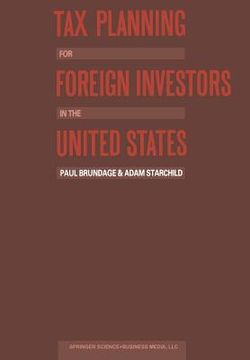 portada Tax Planning for Foreign Investors in the United States (en Inglés)