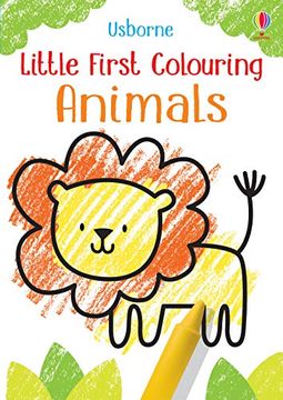 portada Little First Colouring Animals (Usborne English Readers) (en Inglés)