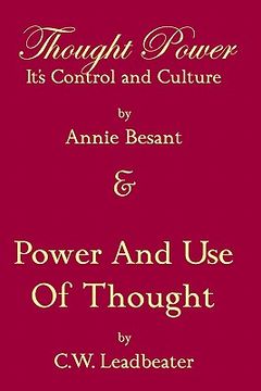 portada thought power its control and culture & power and use of thought (in English)