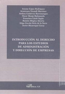 portada Introduccion al Derecho Para los Estudios de Administracion
