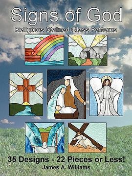 portada signs of god religious stained glass patterns: 35 designs - 22 pieces or less! (en Inglés)