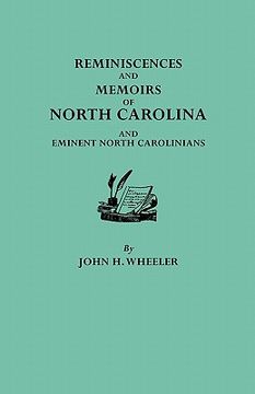 portada reminiscences and memoirs of north carolina and eminent north carolinians (en Inglés)