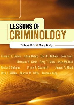 portada lessons of criminology (en Inglés)